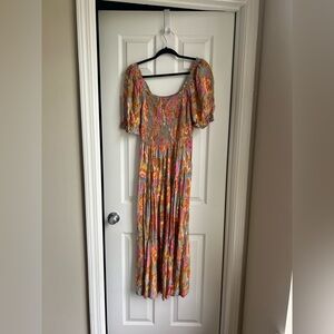 Floral Square Neck Dress